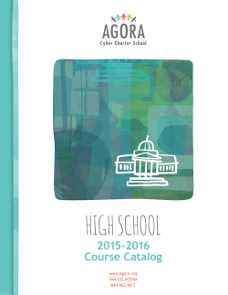 2015-2016 Course Catalog - 9-12th Grade Agora School