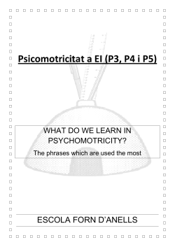 What do we learn in psicomotricity