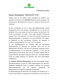 Neuer Spritsparer: NOVACAT S10
