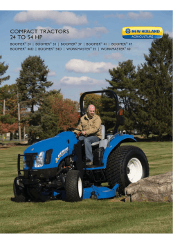 COMPACT TRACTORS 24 TO 54 HP