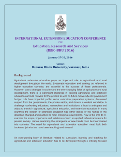 INTERNATIONAL EXTENSION EDUCATION CONFERENCE