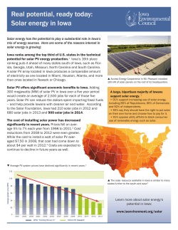 Solar energy in Iowa - Iowa State University Department of Agronomy