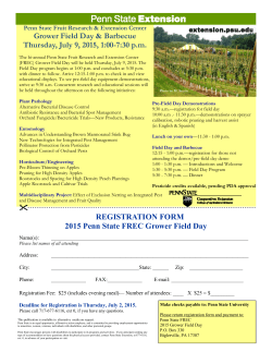 Grower Field Day & Barbecue Registration