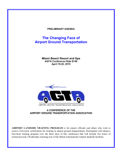 2015 Preliminary Miami Agenda - Airport Ground Transportation