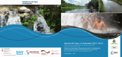 Documento de discusiÃ³n Agenda del Agua Cochabamba