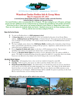 Waterfront Garden Pavilion Info & Group Menu