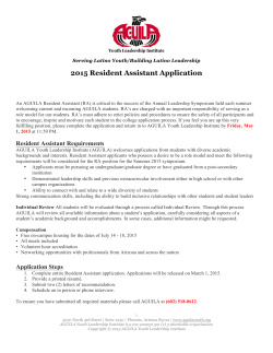 the RA application here. - Aguila Youth Leadership Institute