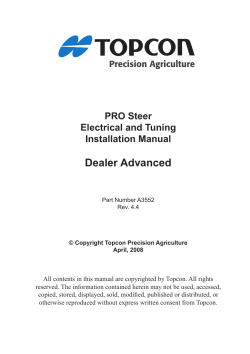 PRO Steer Operator`s & Electrical Manual â Advanced