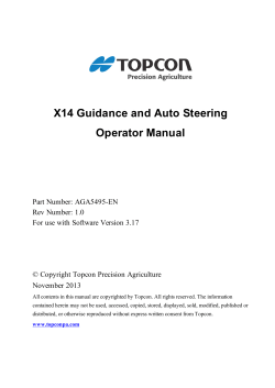 X14 Operator`s Manual â Guidance & AutoSteer