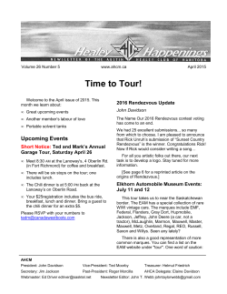 Time to Tour! - Austin Healey Club of Manitoba