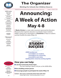 A Week of Action - Anoka Hennepin Education Minnesota