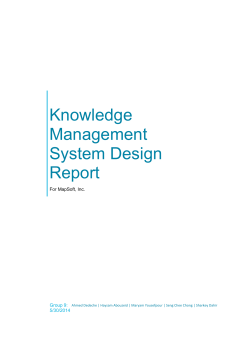 Knowledge Management System Design Report