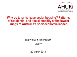 Why do tenants leave social housing? Patterns of