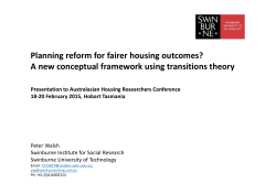 A new conceptual framework using transitions theory