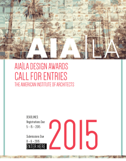 cALL foR ENTRIES - AIA | Los Angeles