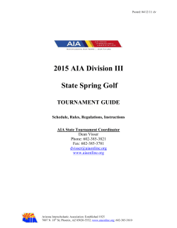 2015 AIA Division III State Spring Golf