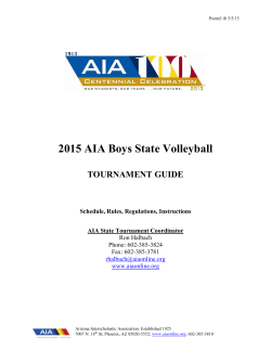 Volleyball (Boys) - 2015 Tournament Guide
