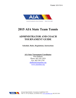 2015 AIA State Team Tennis - Arizona Interscholastic Association