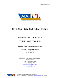 2015 AIA State Individual Tennis - Arizona Interscholastic Association