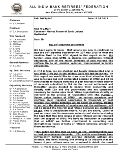 Letter to Shri M.V. Murali, Convenor UFBU, regarding 10th