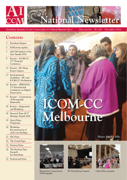 AICCM National Newsletter No. 129 November 2014