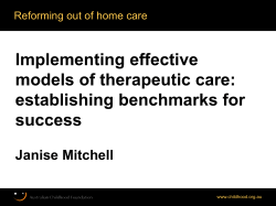 models of therapeutic care:
