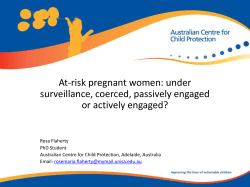 At-risk pregnant women: under surveillance, coerced, passively