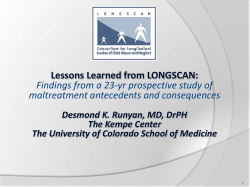 Lessons Learned from LONGSCAN: Findings from a 23