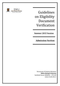 Guidelines on Eligibility Document Verification February