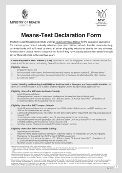 Means-Test Declaration Form - Agency for Integrated Care