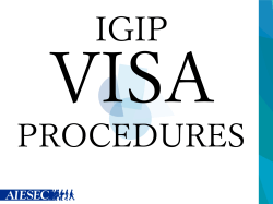 Visas y procesos de IGIP