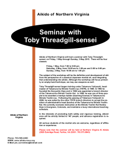 Seminar with Toby Threadgill-sensei