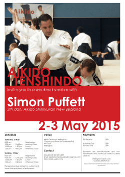 Simon Puffett 2-3 May 2015 AIKIDO TENSHINDO