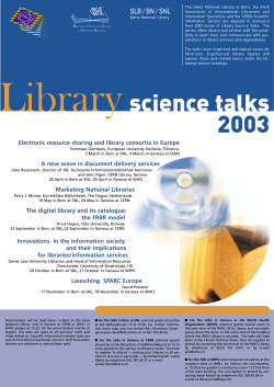 Library Science Talks: Poster 2003