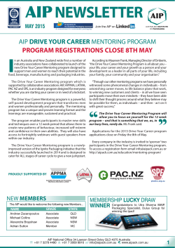 newsletter may 2015 - Australian Institute of Packaging