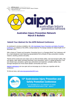 AIPN EBulletin March 2015 - Australian Injury Prevention Network