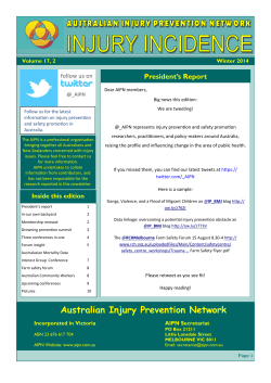 AIPN Newsletter Winter 2014 - Australian Injury Prevention Network