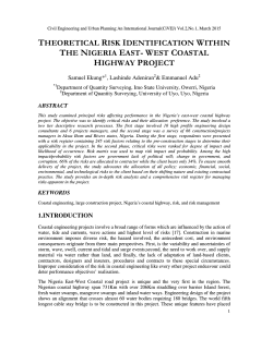 theoretical risk identification within the nigeria east- west