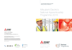 Mitsubishi Electric`s National Apprenticeship Programme 2015