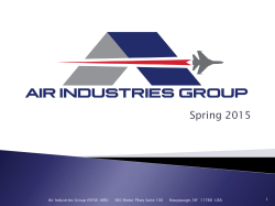 AIRI Investor Presentation Spring 2015