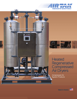 Catalog available for Heated Desiccant Dryers