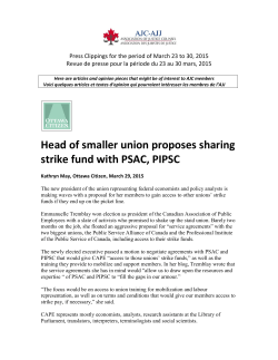 Head of smaller union proposes sharing strike fund with PSAC, PIPSC