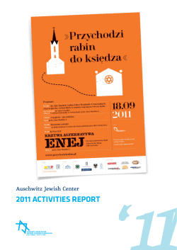 Annual Report 2011 - Centrum Å»ydowskie w OÅwiÄcimiu