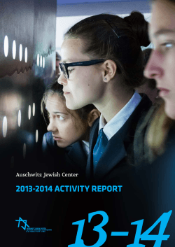 Annual Report 2013-14 - Centrum Å»ydowskie w OÅwiÄcimiu