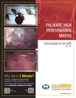 PHLAUER Mixers General Brochure Catalogue 4