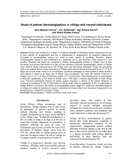 Study of palmar dermatoglyphics in vitiligo and normal