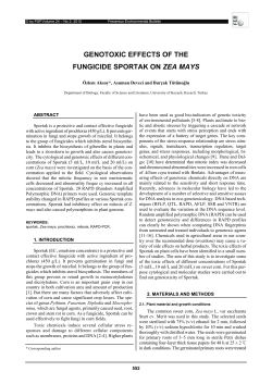 genotoxic effects of the fungicide sportak on zea mays