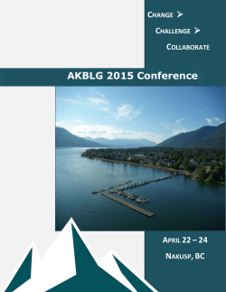 AKBLG 2015 Conference - Association of Kootenay & Boundary