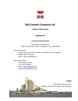 to the Akij Cement Company Business Profile