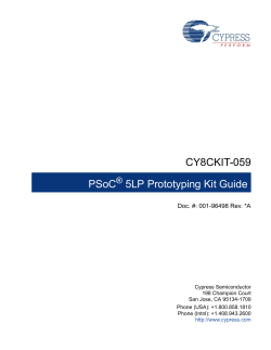 CY8CKIT-049-4xxx PSoCÂ® 4 Prototyping Kit Guide